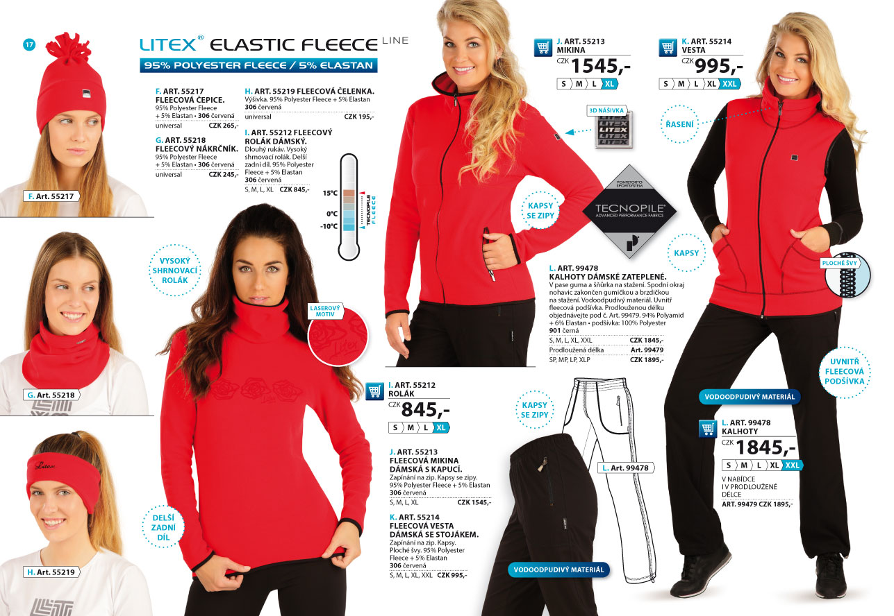 LITEX Fleece Winterproof 2025 [strana 17] - katalog LITEX