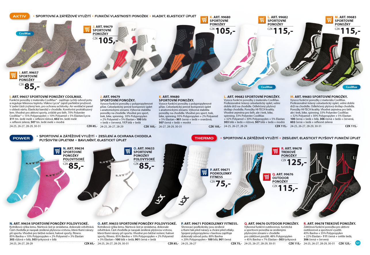 Ponožky 2025 [strana 121] - katalog LITEX