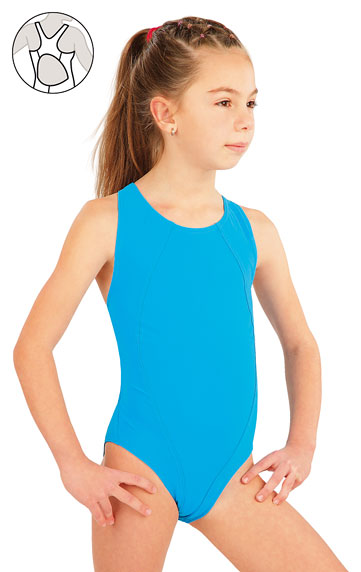 Dívčí jednodílné sportovní plavky.