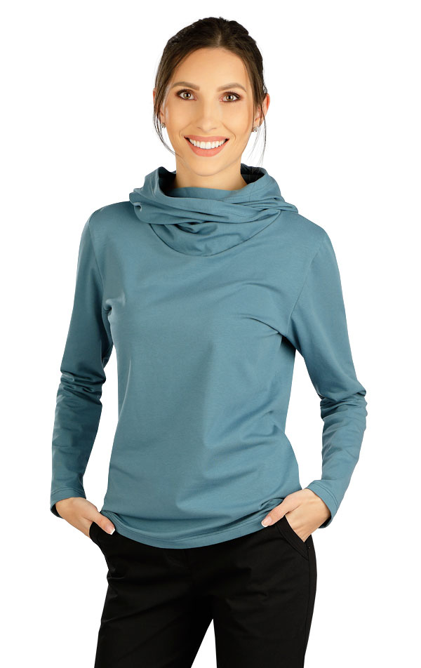 Tričko dámské s překříženou kapucí. 5C206 | Tílka, trička, halenky LITEX