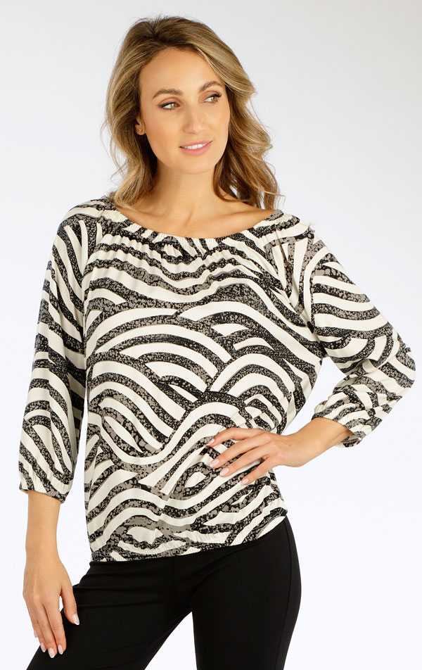 Halenka s odhalenými rameny. 5G098 | Tílka, trička, halenky LITEX