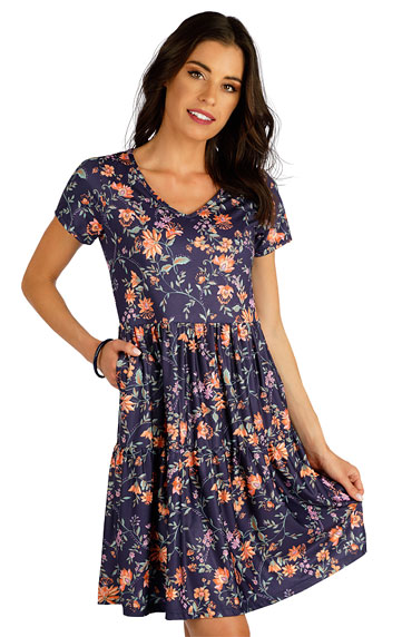 Šaty dámské s krátkým rukávem.